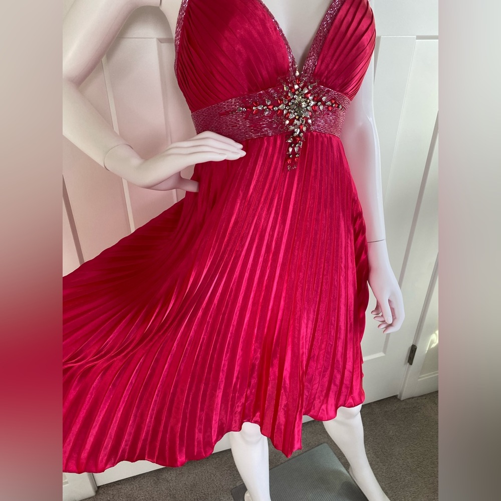 Hot pink sequin homecoming dress size 2